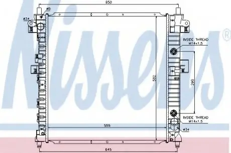 Радиатор SY ACTYON(05-)2.3 i 16V(+)[OE 21310-31230] NISSENS 64326