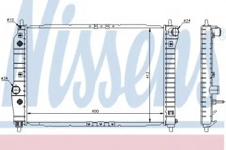 Радіатор CT/GMC AVEO(05-)1.4 i 16V(+)[OE P96536526] NISSENS 61637