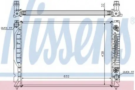 Радіатор AI A 6/S 6(97-)2.7 T(+)[OE 4B0.121.251 AE] NISSENS 60316 (фото 1)
