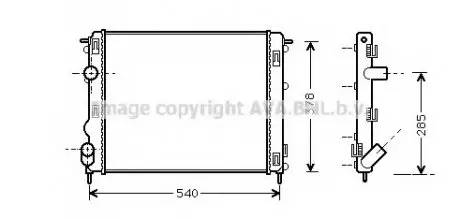 Радиатор охлаждения 480 - 414 - 28 [OE 7700.428.082] AVA AVA COOLING RTA 2269