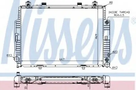 Радиатор MB S W 140(91-)400 S(+)[OE 140 500 10 03] NISSENS 62716A