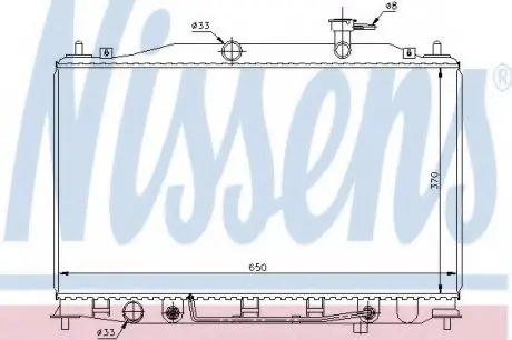 Радіатор HY ACCENT(05-)1.6 i 16V(+)[OE 25310-1E100] NISSENS 67503