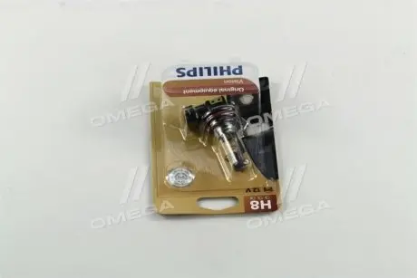 Лампа розжарювання H8 12V 35W PGJ19-1 1шт blister PHILIPS 12360B1