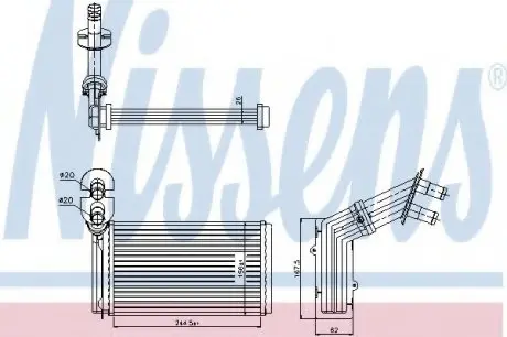 Радіатор пічки NISSENS 73973