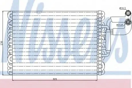 Испаритель MB E W 124(84-)200(+)[OE 000 830 54 58] NISSENS 92059