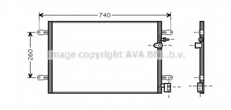 Конденсор кондиціонера A6 ALL 04-11 (AVA) AVA COOLING AI5237