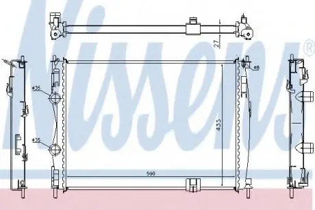 Радиатор NS QASHQAI(07-)1.6 16V(+)[OE 21400-JD900] NISSENS 67367