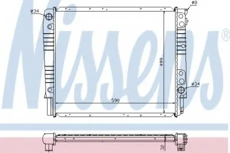 Радиатор VOLVO 960(90-)2.4 i 24V(+)[OE 13 97 560] NISSENS 65550A