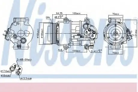 Компрессор MB A W 169(04-)A 150(+)[OE A0022301411] NISSENS 89089
