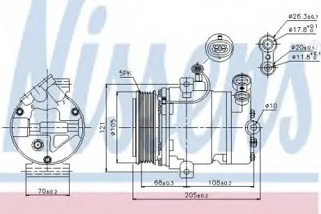 Компрессор OP ASTRA G(98-)1.4 i 16V(+)[OE 9165714] NISSENS 89024
