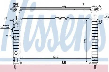 Радіатор CT/GMC NEXIA(96-)1.5 i(+)[OE 961 448 47] NISSENS 61651A