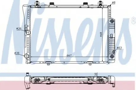 Радиатор охлаждения MERCEDES S-CLASS W 140 (91-) NISSENS 62746A