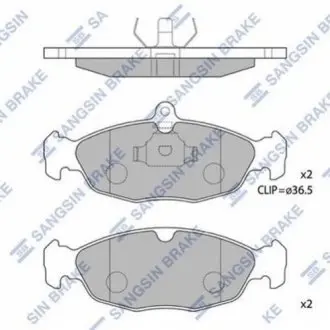 Колодка гальм. DAEWOO LANOS (KLAT), NEXIA передн. (SANGSIN) Hi-Q (SANGSIN) SP1220
