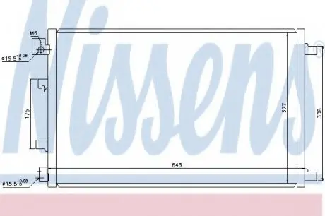 Конденсер NS QASHQAI(07-)1.6 16V[OE 92100-JD000] NISSENS 940038