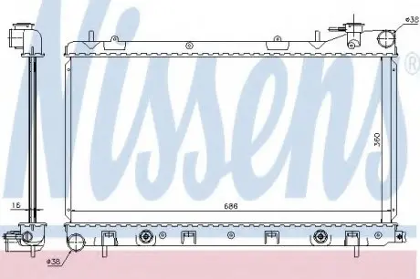 Радіатор SU FORESTER(02-)2.0 i(+)[OE 45111-SA030] NISSENS 67728