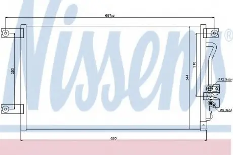 Конденсер кондіционера MITSUBISHI NISSENS 94790