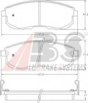 Колодка гальм. диск. NISSAN MAXIMA/MAXIMA QX 89-00 передн. (ABS) A.B.S. 36691