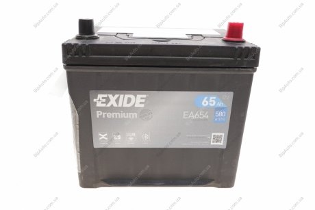 Аккумулятор 65Ah-12v PREMIUM(230х173х222),R,EN580,Корея EXIDE EA654 (фото 1)