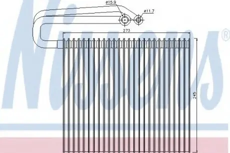 Випарник FT CROMA(05-)1.8 i 16V(+)[OE 6845622] NISSENS 92165