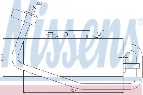 Осушитель FT CROMA(05-)1.8 i 16V(+)[OE 1848 044] NISSENS 95338