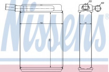 Теплообменник, отопление салона NISSENS 77601