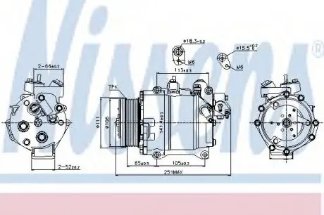 Компрессор HD CR-V(06-)2.4 i 16V[OE 38800RZYA01] NISSENS 89245