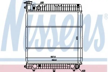 Радиатор MB 207 D(77-)2.4 D(+)[OE 601 500 51 03] NISSENS 62635