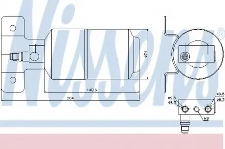 Осушувач SEAT ALHAMBRA(96-)1.8 T(+)[OE 7230473] NISSENS 95169