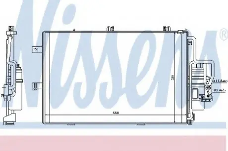 Конденсер OP COMBO(00-)1.2 i 16V(+)[OE 1850 092] NISSENS 94721