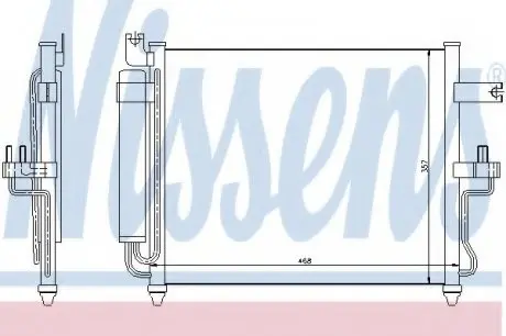 Конденсер HY ACCENT(99-)1.3 i(+)[OE 97606-25600] NISSENS 94452