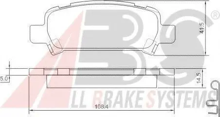 Гальмівні колодки зад. Subaru Impreza 94-/Forester 97-08 (akebono) A.B.S. A.B.S. 37164