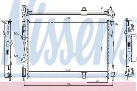 Радиатор NS QASHQAI(07-)2.0 dCi[OE 21400-JD70A] NISSENS 67361