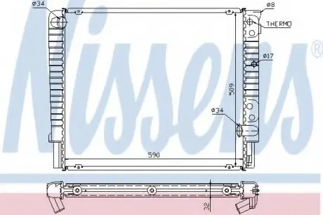 Радиатор VOLVO 740(82-)2.4 TD(+)[OE 12 57 765] NISSENS 65508A