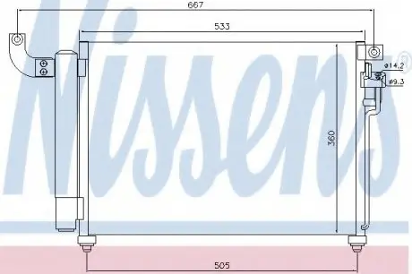 Радіатор кондиціонера NISSENS 940003