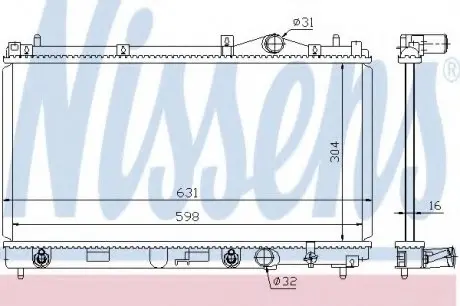 Радиатор CHR NEON(95-)1.8 i 16V(+)[OE 4495947] NISSENS 609941