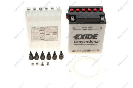 Аккумулятор 14Ah-12v (134х89х166) R, EN130 EXIDE 12N14-3A