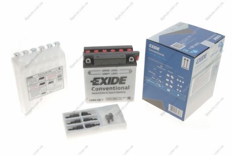 Стартерна батарея (акумулятор) EXIDE 12N9-4B-1 (фото 1)