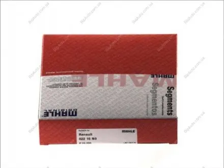 Кольца поршневые RENAULT 69.0 (1.2/1.5/2.5) D4F (Mahle) MAHLE / KNECHT 022 16 N0