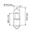 Лампа накаливания HY21W 12V 21W BAW9s Festoon PHILIPS 12146CP (фото 2)