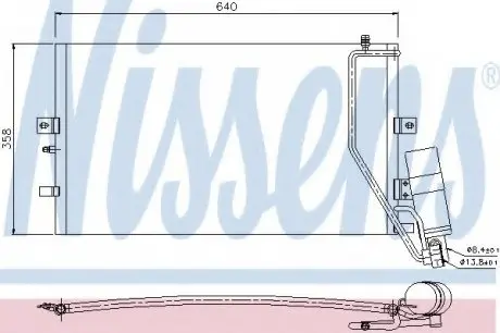 Конденсер SAAB 9-5(97-)1.9 TiD(+)[OE 12773283] NISSENS 94862