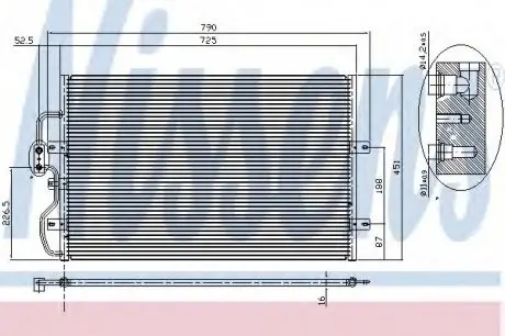 Радіатор кондиціонера NISSENS 94210