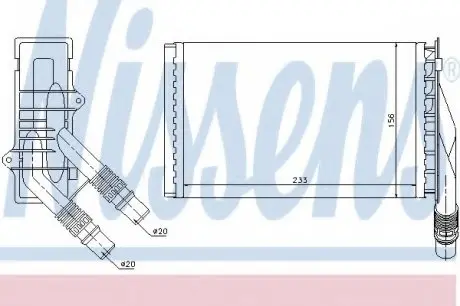 Радіатор опалювача салону NISSENS 72985