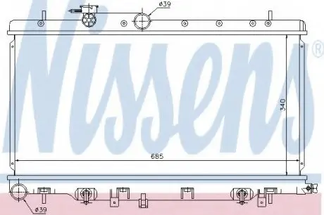 Радиатор SU IMPREZA(00-)1.6 i(+)[OE 32007315] NISSENS 67711