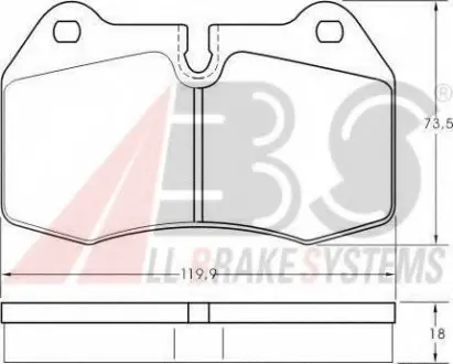 Колодка торм. BMW 7 ser. E38/8 ser. E31 передн. (ABS) A.B.S. 36958