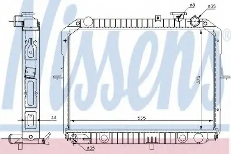 Радиатор KIA PREGIO(97-)2.7 D[OE OK72-15200B] NISSENS 66645