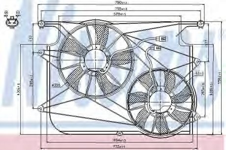 Вентилятор, охолодження двигуна NISSENS 85610 (фото 1)