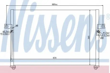 Конденсер HY GRACE(93-)2.4(+)[OE 97606-4A000] NISSENS 94038