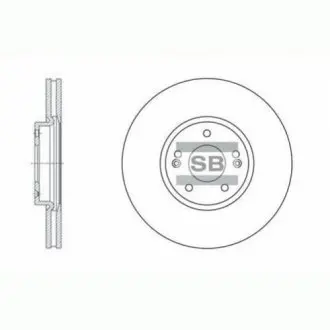 Диск тормозной HYUNDAI VERACRUZ 06- передн. (SANGSIN) Hi-Q (SANGSIN) SD1053