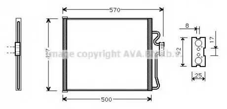 Радіатор кодиціонера AVA AVA COOLING BW 5192
