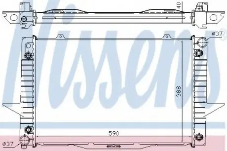 Радиатор VOLVO C70(98-)2.0 T(+)[OE 8603770] NISSENS 65539A